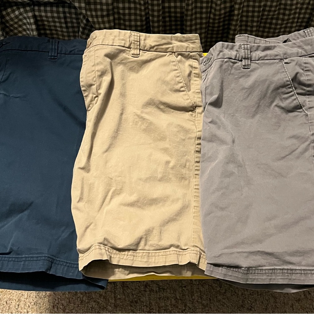 Womens Casual Shorts - Navy, Khaki, and Gray